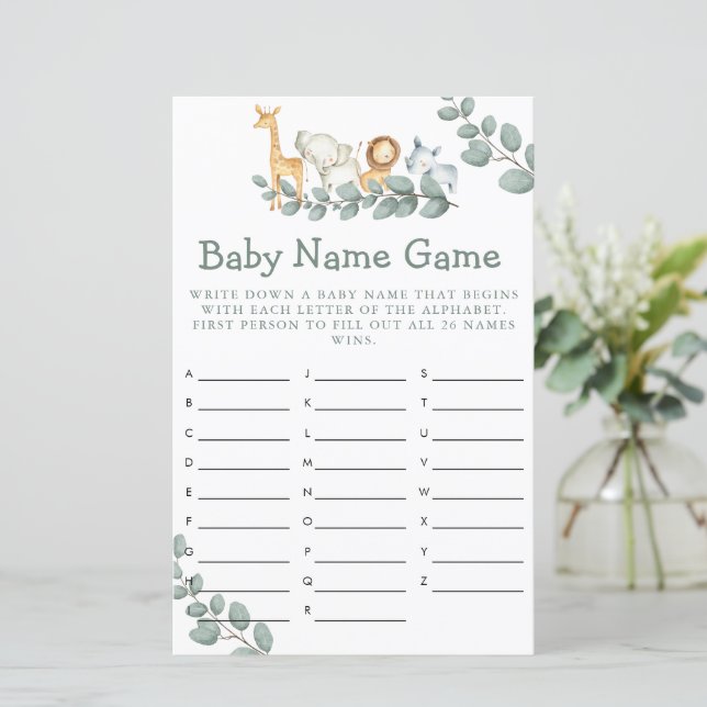 Baby Shower Game Wild One Baby Predictions (Standing Front)