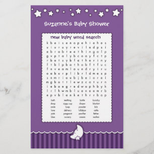 Baby Shower Game - Word Search