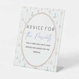 Baby Shower Games - Advice for Parents Sign