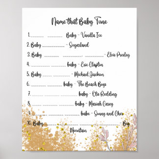 Baby Shower Games Poster