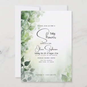 Baby Shower- Garden Ivy Botanical Invitation