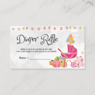 Baby Shower Gender Neutral Diaper Raffle tickets Enclosure Card