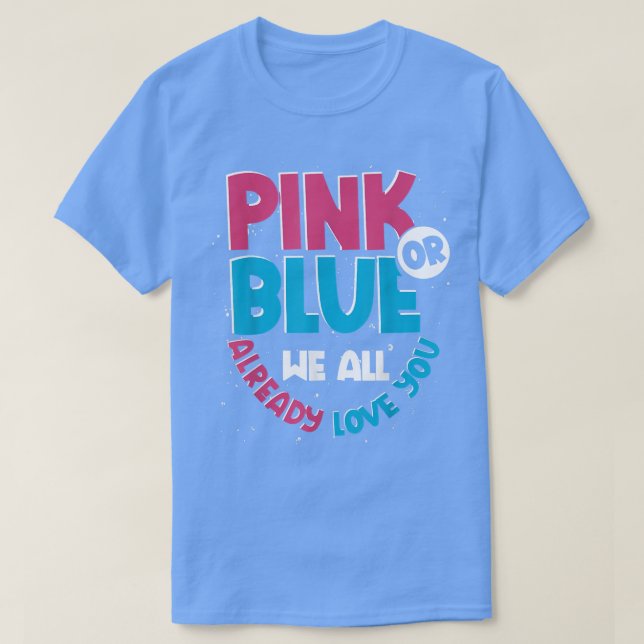 Baby Shower Gender Reveal Party Future Parents Gen T-Shirt (Design Front)