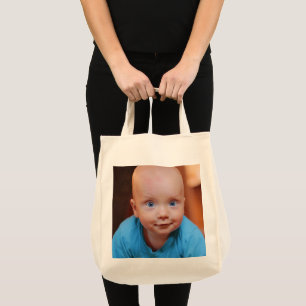 BABY SHOWER GIFT CUSTOM PHOTO TOTE PURSE BAG