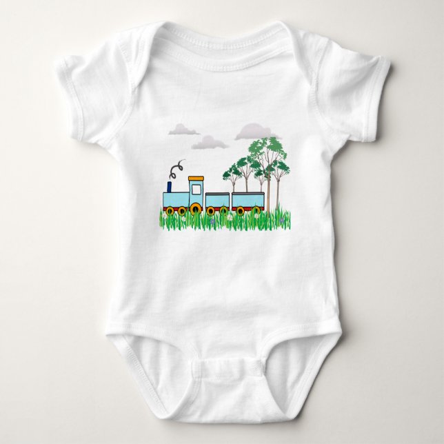 Baby Shower gift - t-shirts - boys little train (Front)