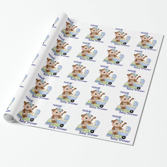 Baby Shower Gift Wrapping paper (Unrolled)