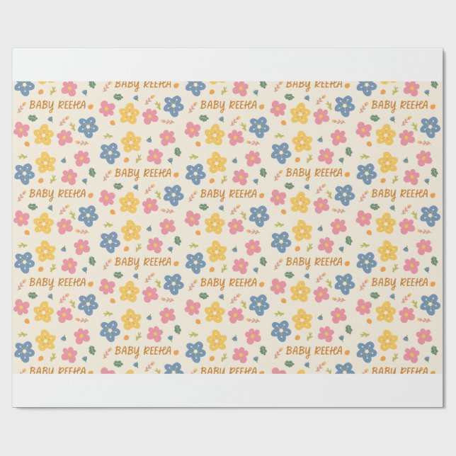 Baby Shower gift wrapping paper (Flat)