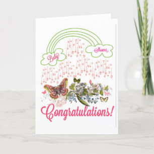 Baby Shower Girl Congratulations Card