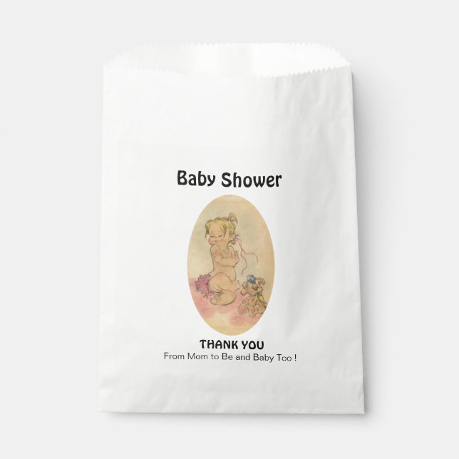 Baby Shower Girl Favour Bags (Front)