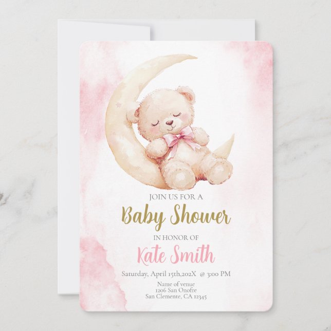 Baby Shower Girl Invitation (Front)