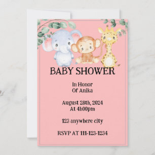 BABY SHOWER GIRL INVITATION