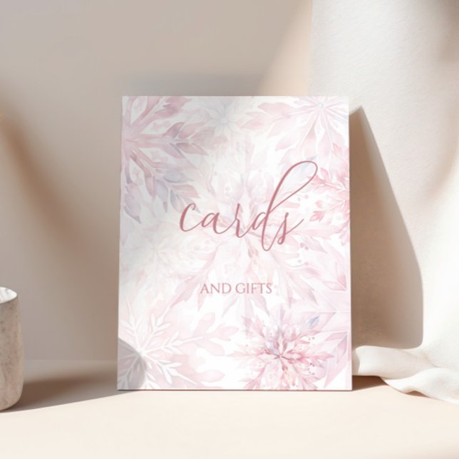 Baby Shower Girl Pink Snowflake Cards and Gifts  Poster (Creator Uploaded)