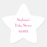 Baby Shower Girls Pink Custom Name Elegant 2024
