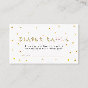 Baby Shower Gold Stars Diaper Raffle Ticket Enclosure Card