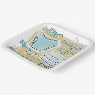 Baby Shower Graphics Paper Plate