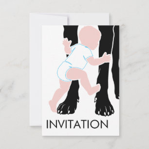 baby shower great dane Minimal Drawing Invitation