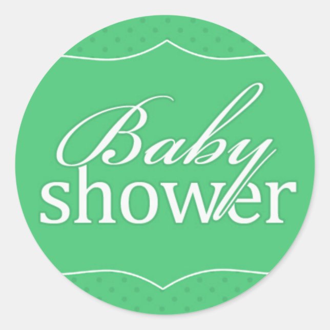 Baby Shower Green Sticker (Front)