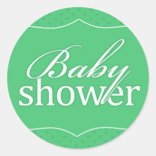 Baby Shower Green Sticker
