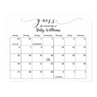 Baby Shower Guess Due Date Calendar