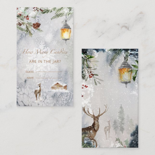 Baby Shower Guess How Many Candies  Enclosure Card (Front/Back)