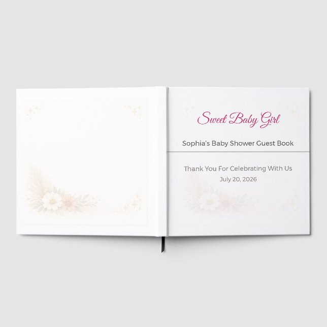 Baby Shower Guest Book | Elegant Keepsake (Full)