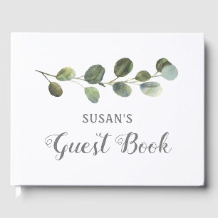 Baby Shower Guest Book, Greenery Eucalyptus Book