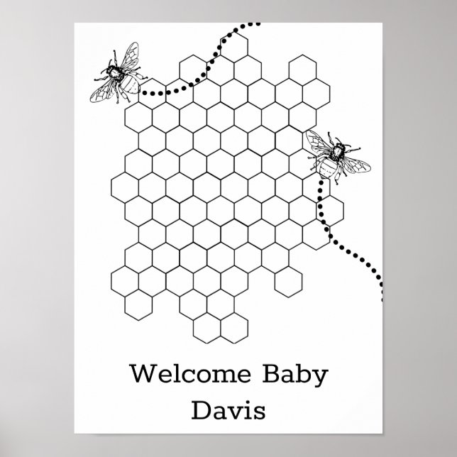 Baby Shower Guest Book Poster (Front)