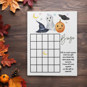 Baby Shower Halloween Bingo Game Ghost Boo Notepad