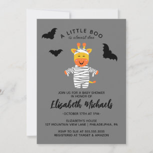 BABY SHOWER   Halloween Cute Mummy Giraffe Card