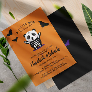 BABY SHOWER Halloween Cute Mummy Panda Bear Card