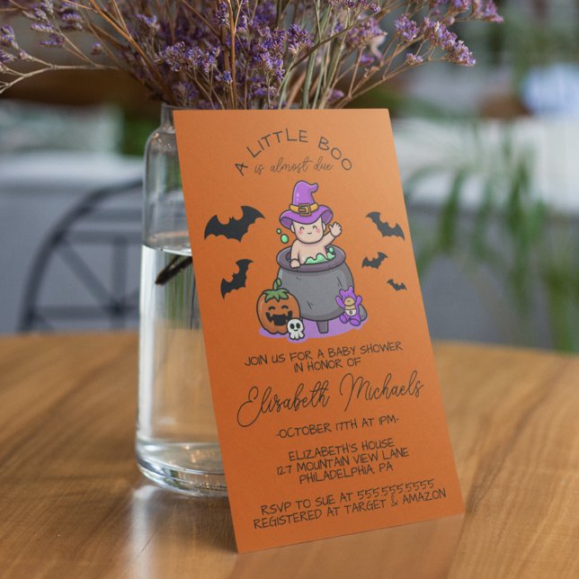 BABY SHOWER | Halloween Lil' Boo Witch's Brew Baby Card (Creator Uploaded)