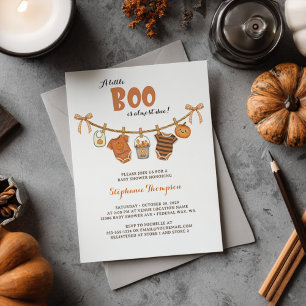 Baby Shower Halloween Little Boo Invitation