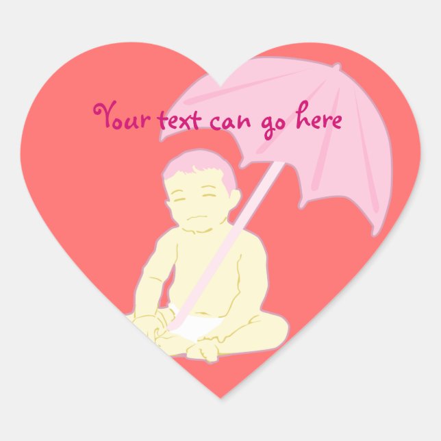 Baby Shower Heart Stickers (Front)