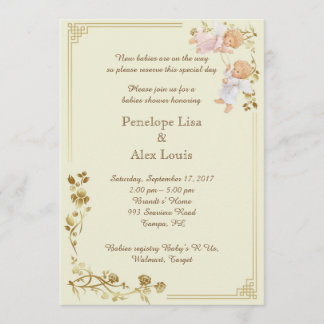 Baby Shower honouring twins Invitation