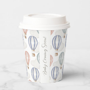 Baby Shower Hot Air Balloons Gender Neutral Paper Cups