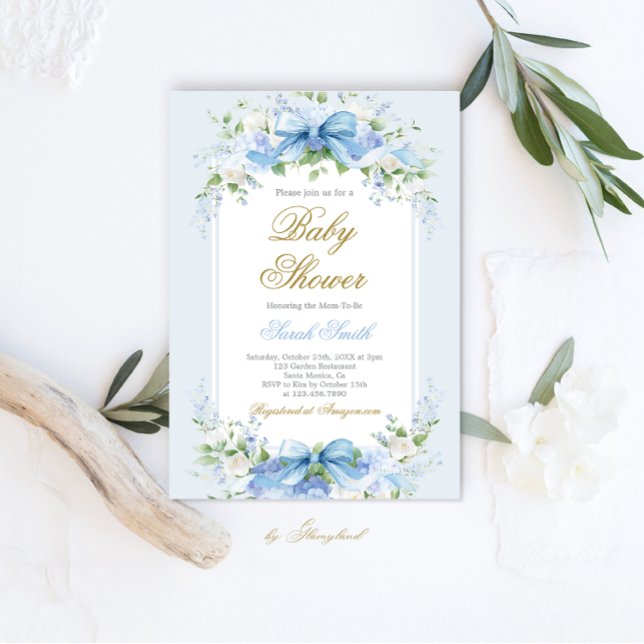 Baby Shower Hydrangea Invitation (Creator Uploaded)