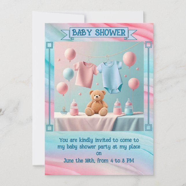 " BABY SHOWER INVITATION " (Front)