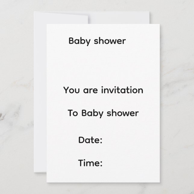 Baby shower invitation  (Front)
