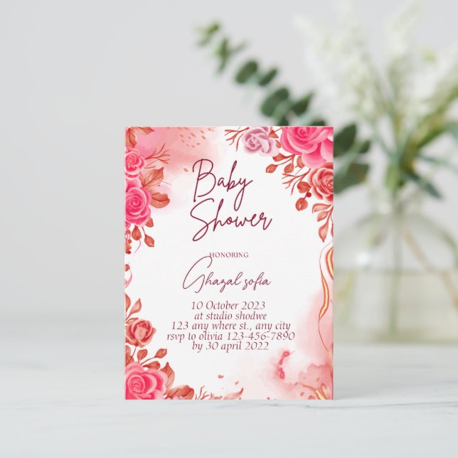 baby shower invitation  (Standing Front)