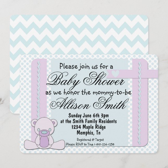 Baby Shower Invitation (Front/Back)