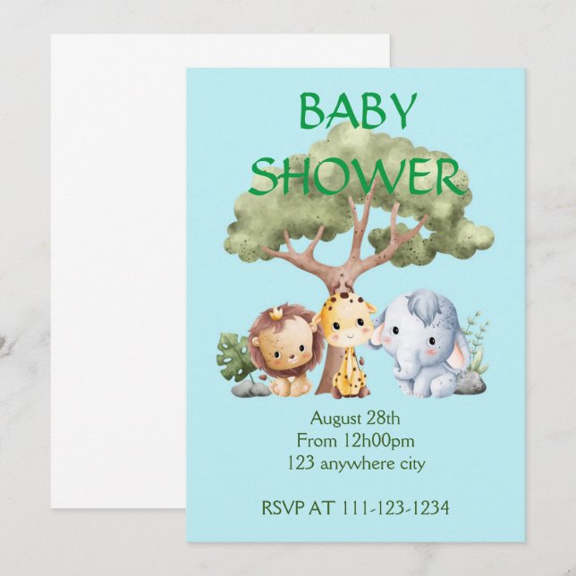 BABY SHOWER INVITATION (Front/Back)