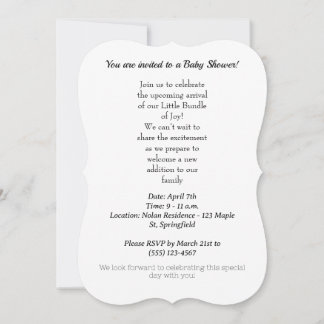 Baby shower invitation