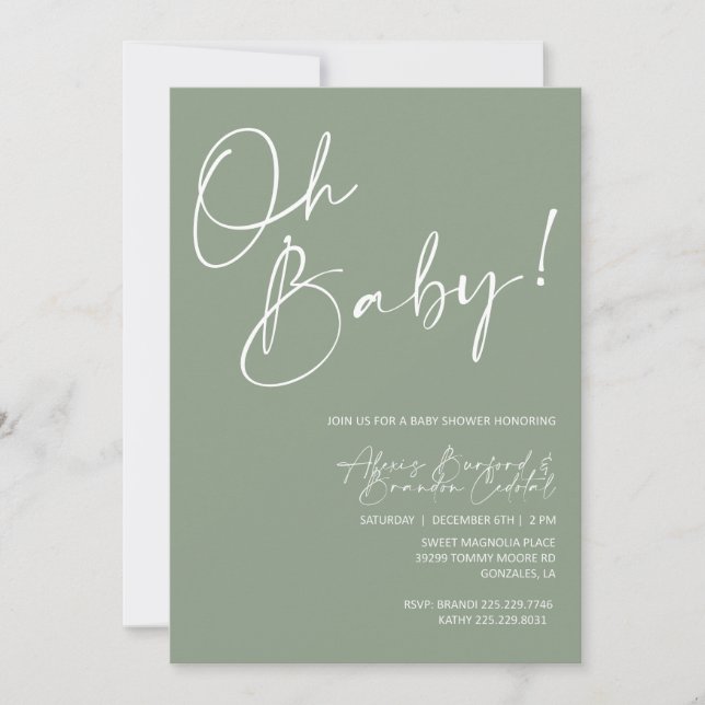 baby shower invitation (Front)