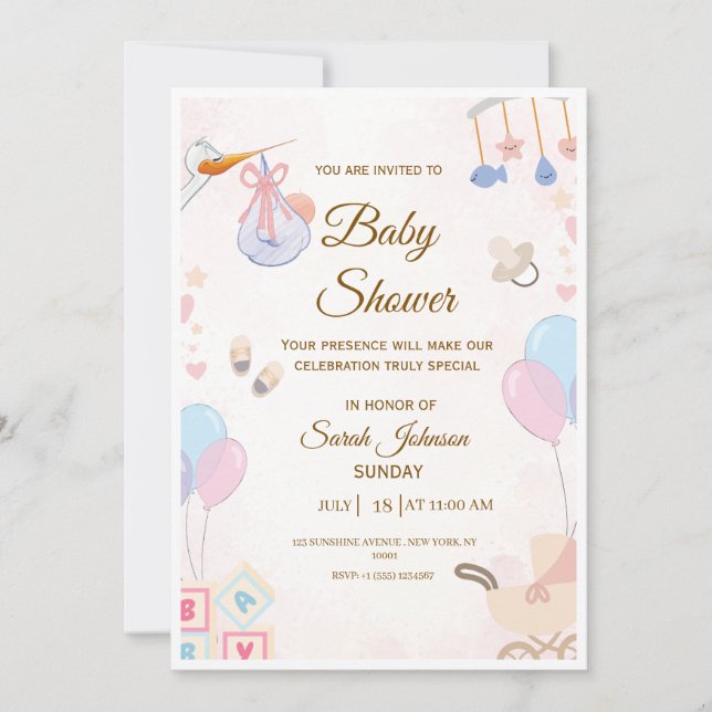 Baby shower invitation (Front)