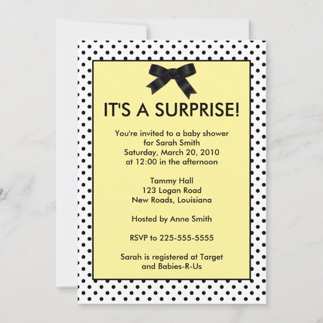 Baby Shower Invitation (Front)