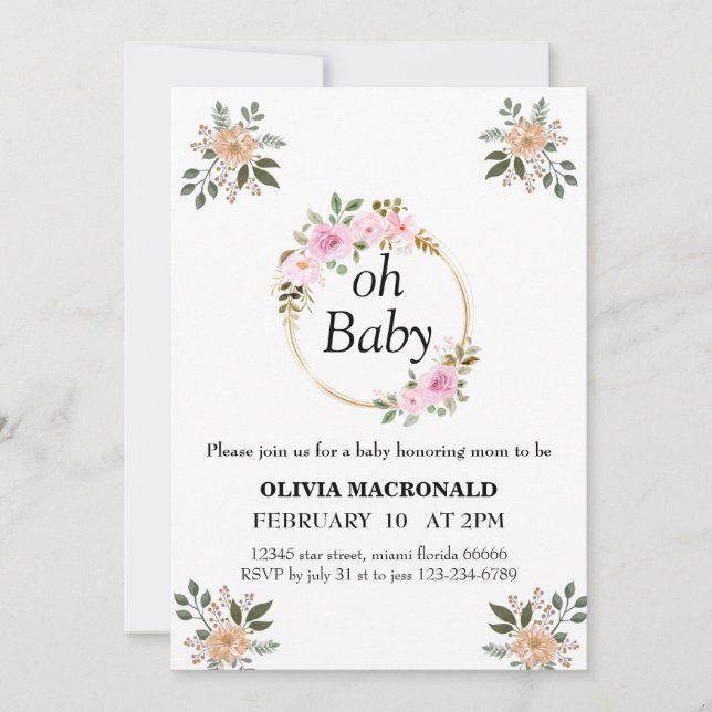 Baby Shower Invitation (Front)