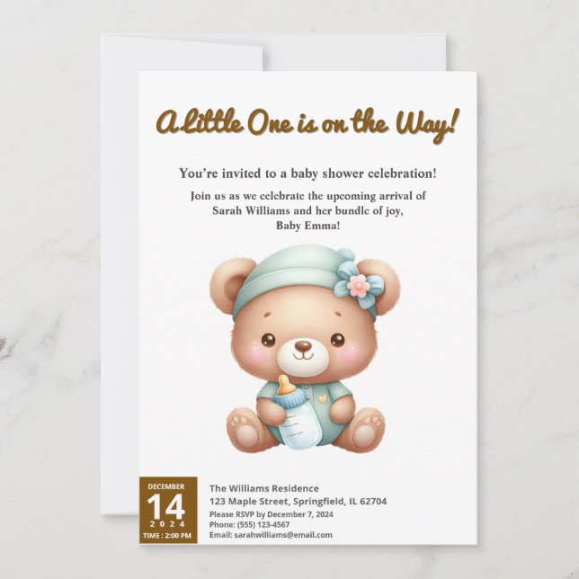 Baby Shower Invitation: A Little One on the Way! Invitation (Front)