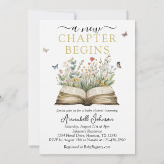 Baby shower invitation: A new chapter begins Invitation