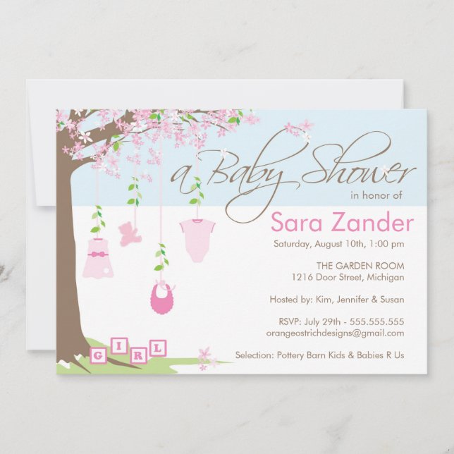 Baby Shower Invitation - Baby Clothes (Front)