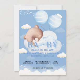 Baby Shower Invitation, Baby Shower Bear Invite